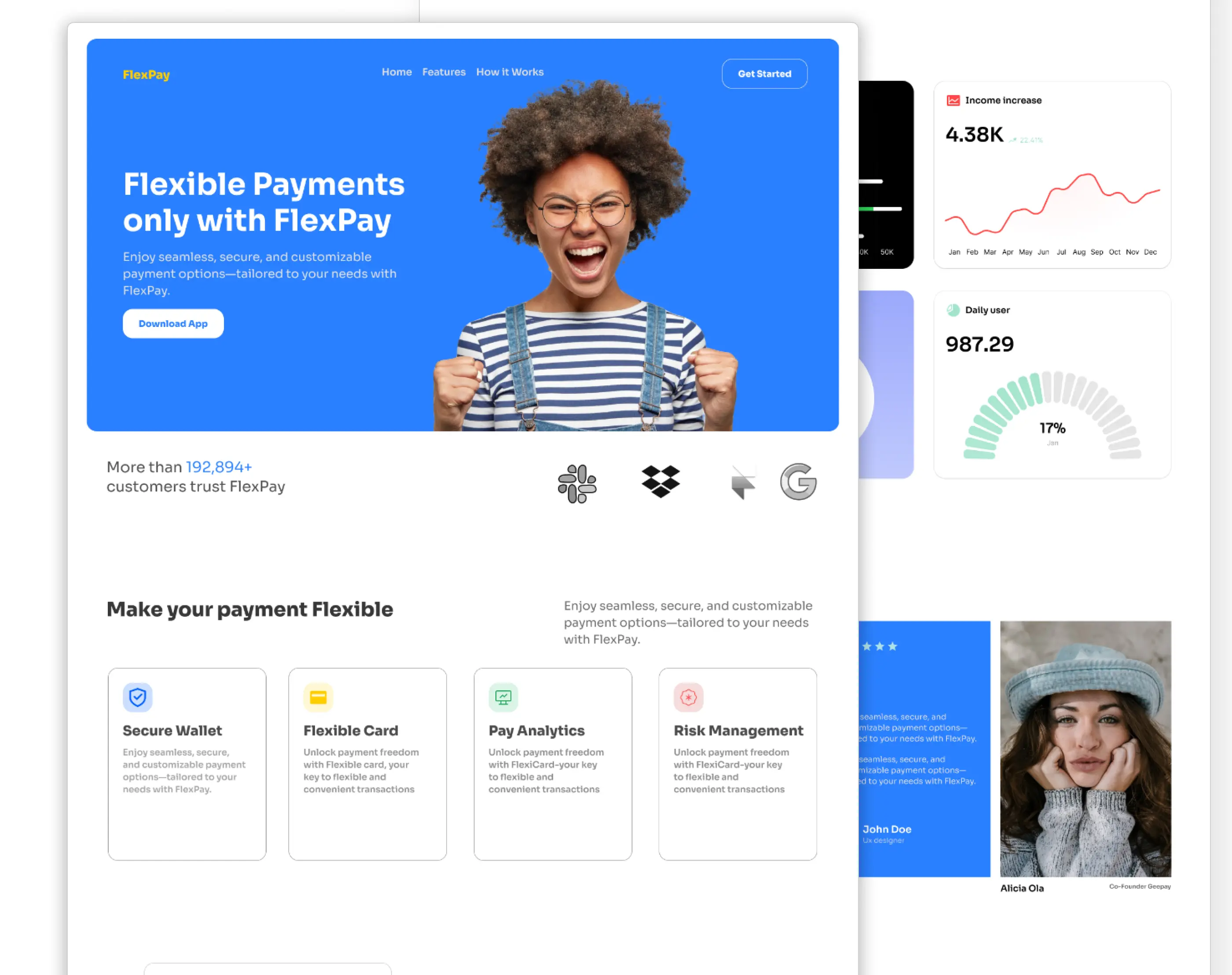 Flexpay landing page